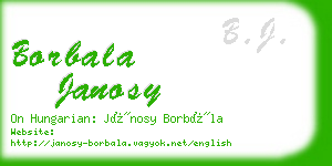 borbala janosy business card